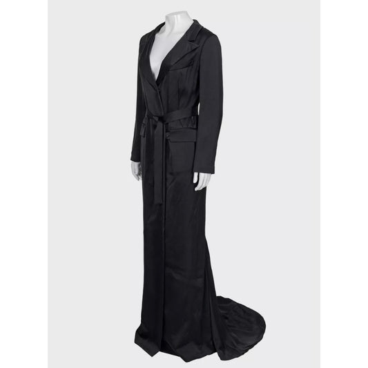 Elegant Lanvin Black Viscose Maxi Dress - EU 38 / M Pre-owned