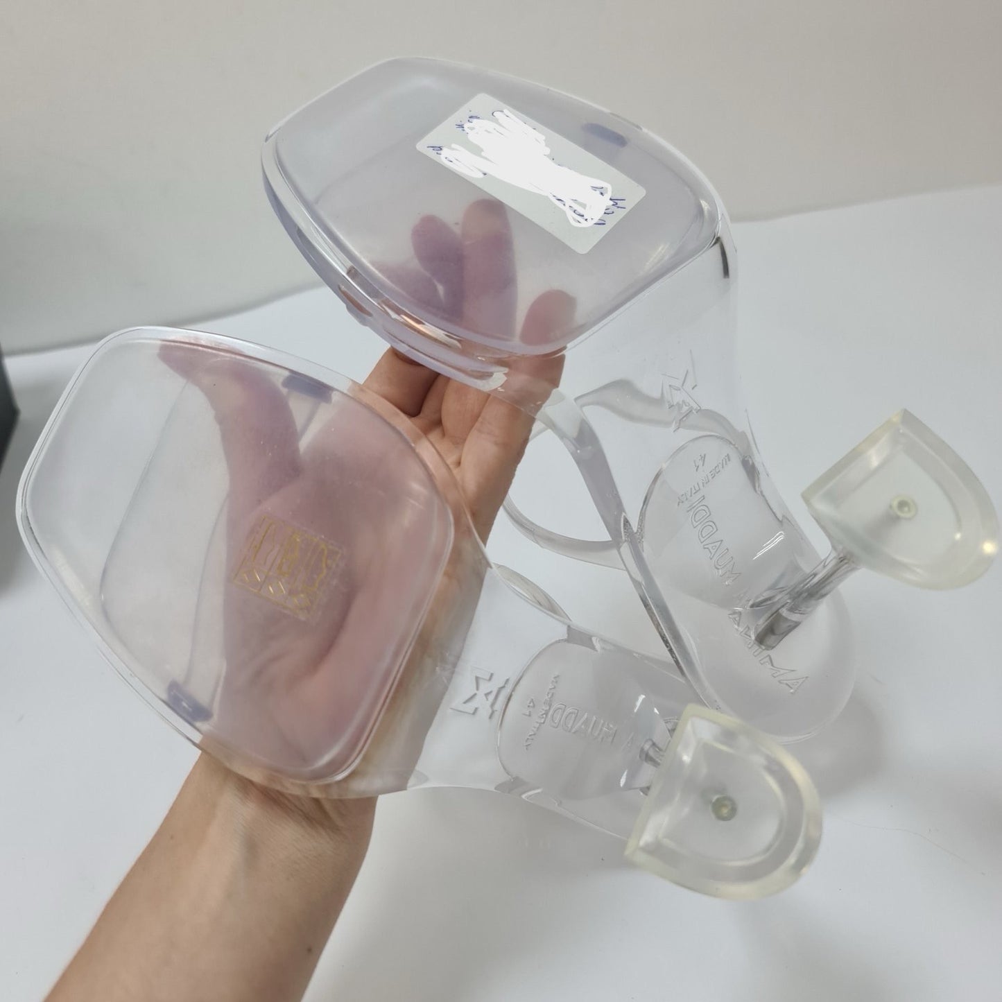 Amina Muaddi Brito Translucent Sandals Size 41 Pre-owned