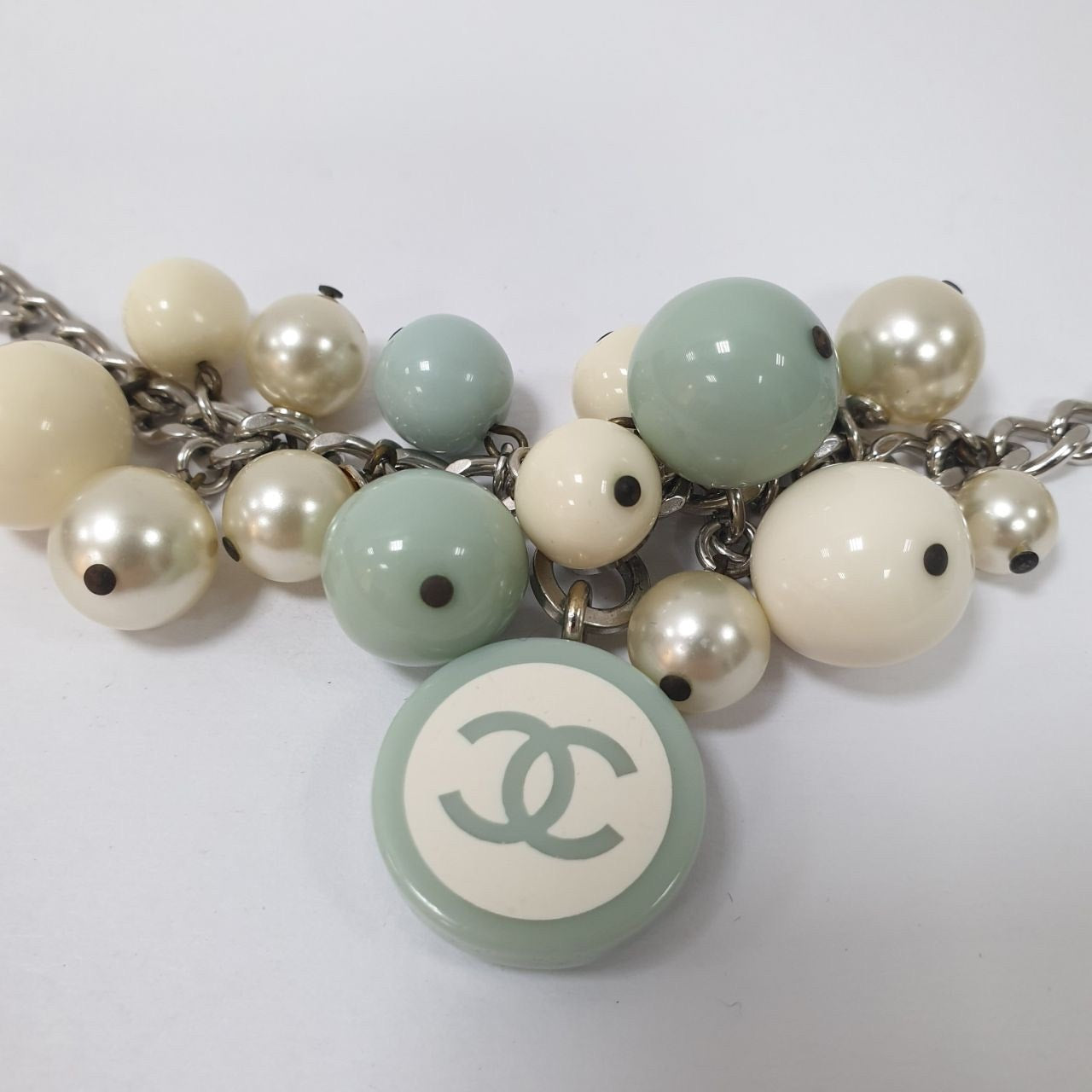 Chanel pastel jewelry set of necklace and bracelet