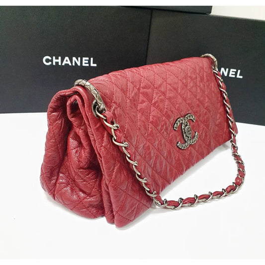 Chanel Red CC Coco Rider Flap Bag Pre-owned