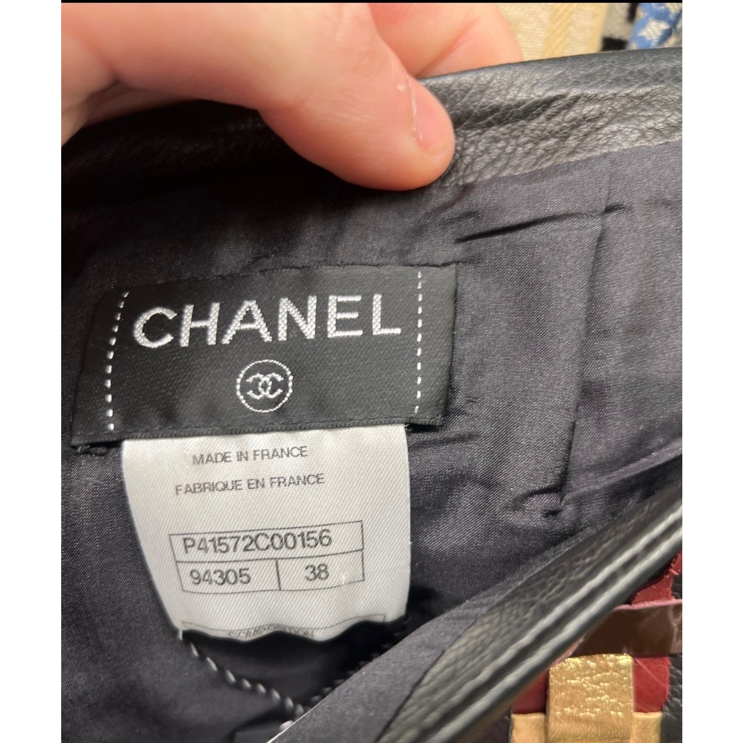 Chanel Black Sheepskin Leather Skirt - Size FR38 / M Pre-owned
