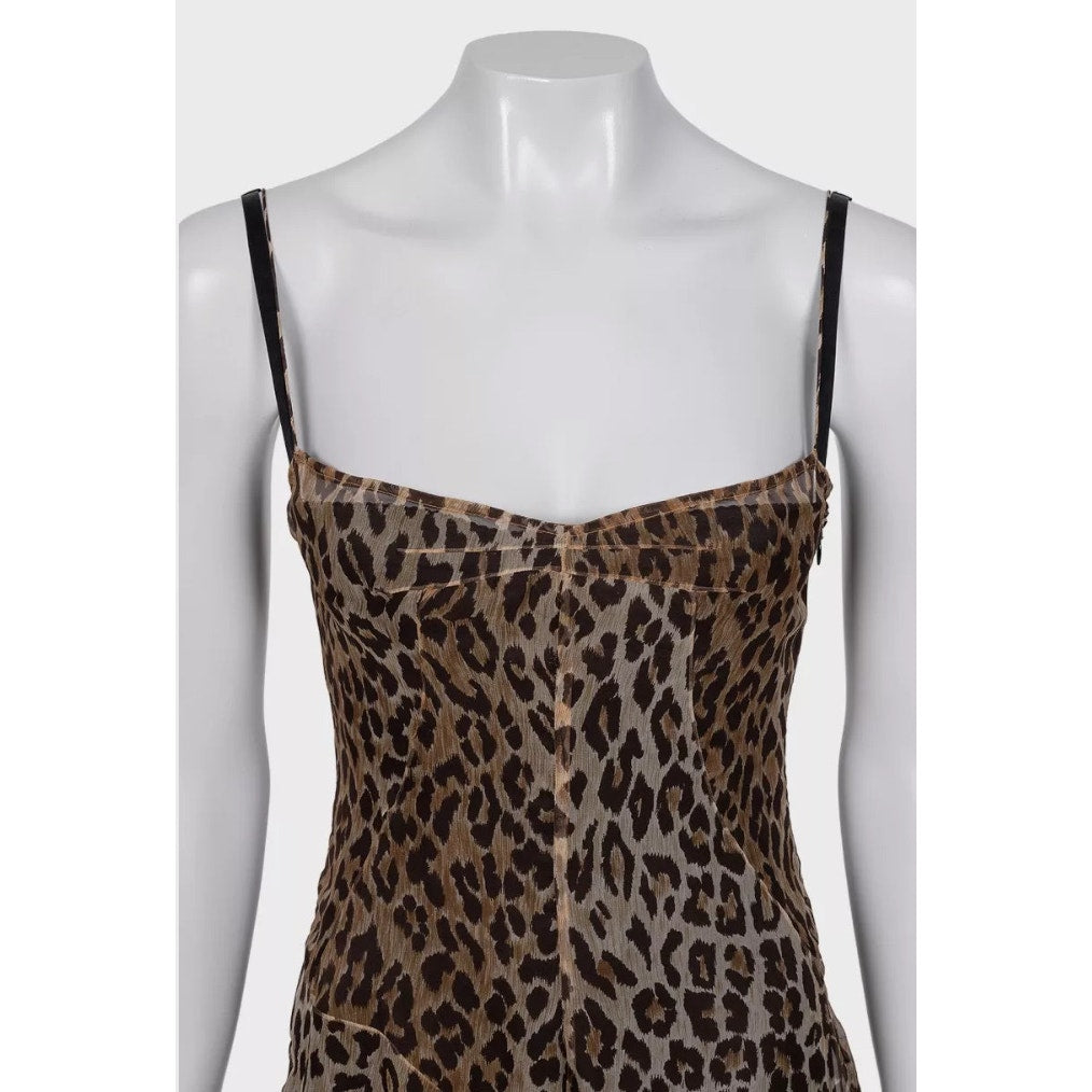 Dolce & Gabbana Animal Print Silk Slip Dress - IT40/S pre-owned