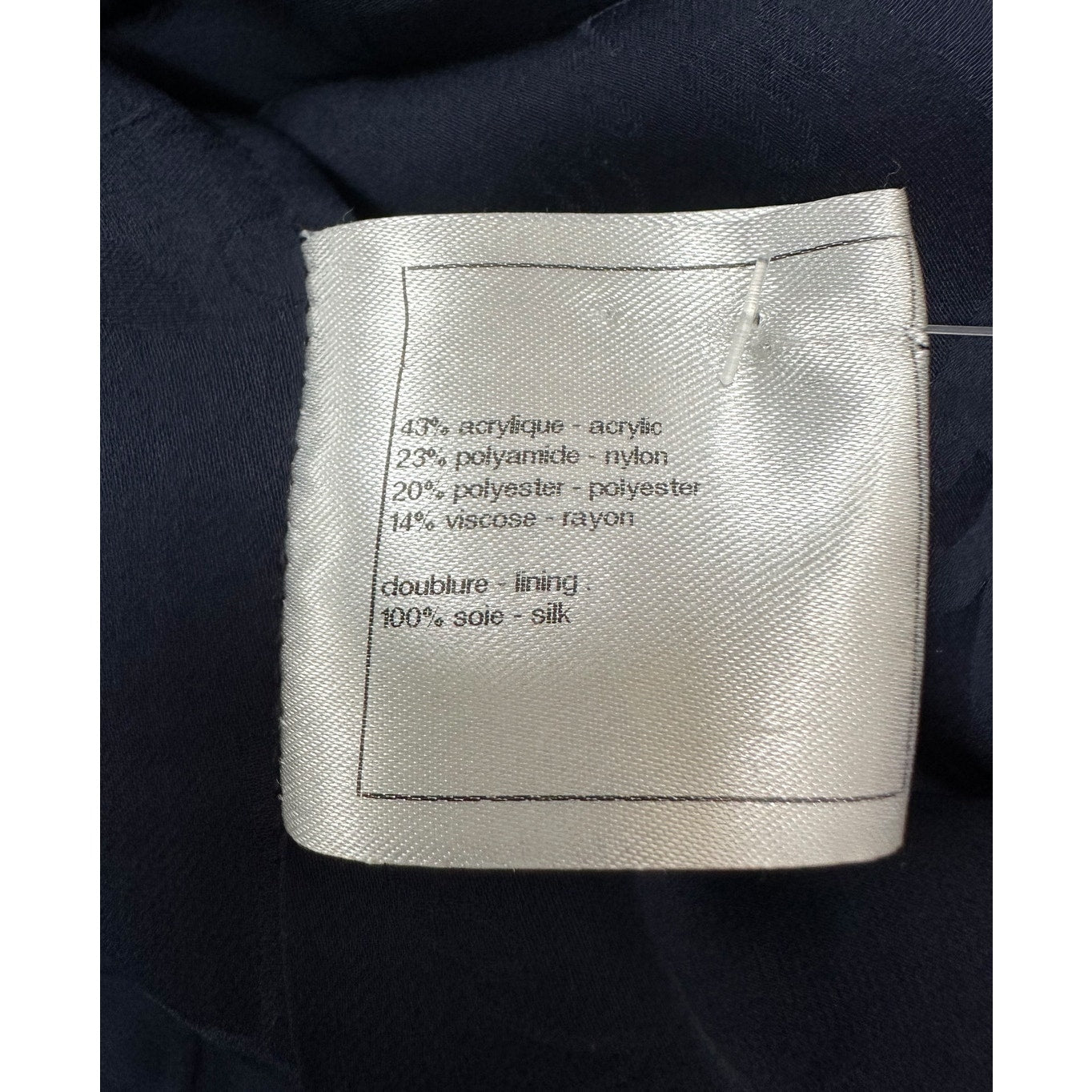 Chanel 2012 Navy Blue Tweed Jacket, Sz.38Pre-owned
