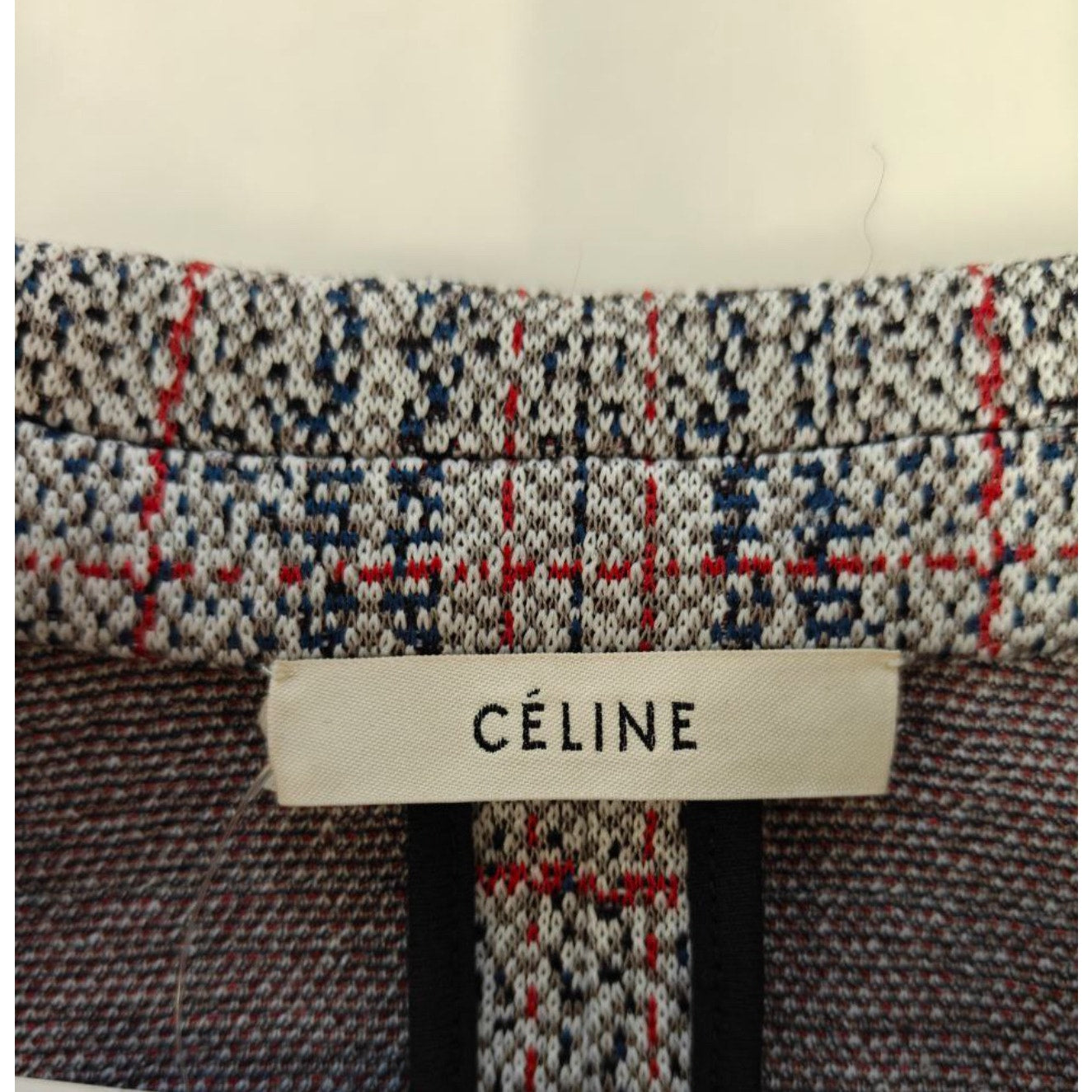Celine Checked Blazer - Cotton Blend, Silk Lined - Size 36 Pre-owned