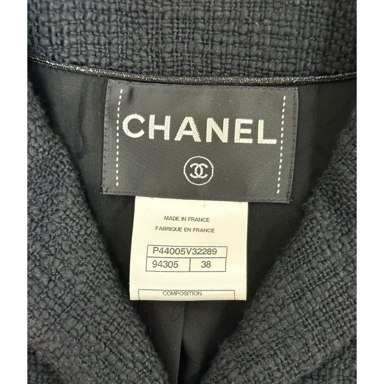 CHANEL Paris-Bombay Black Tweed Jacket - Size 38 Pre-owned