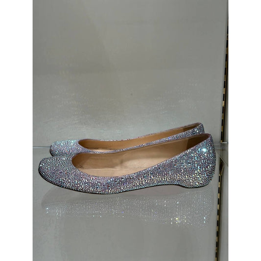 Christian Louboutin Crystal Strass Ballet Flats Sz.38.5 Pre-owned