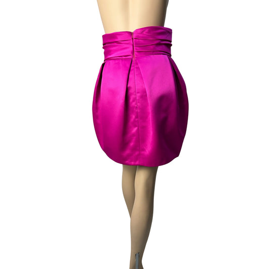 Alexandre Vauthier Satin Fuchsia Mini Skirt Sz.38