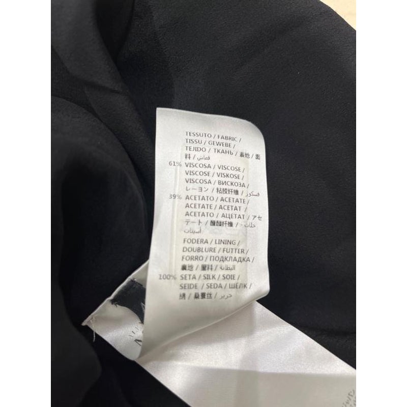 NWOT Alexander McQueen Black Asymmetric Maxi Dress Sz.42 Pre-owned