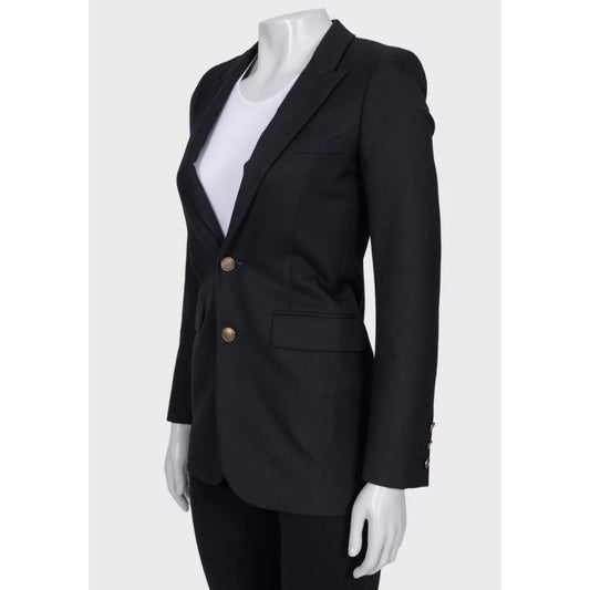 Chic Saint Laurent Black Wool Jacket - FR34/XS Pre-owned