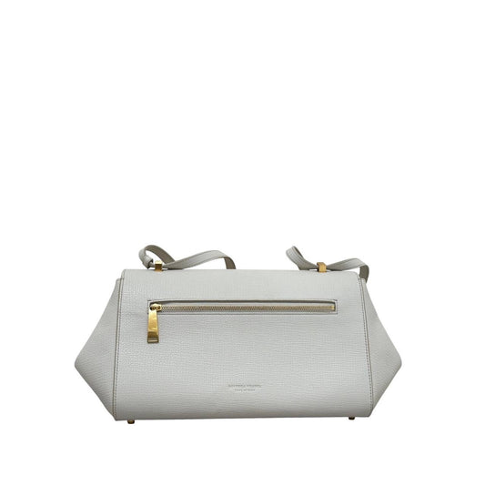 Bottega Veneta White Leather Gold Clasp Bag Pre-owned