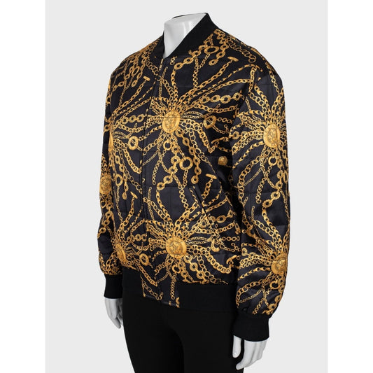 Celine Black Signature Print Bomber Jacket - Size S (FR36) Pre-owned