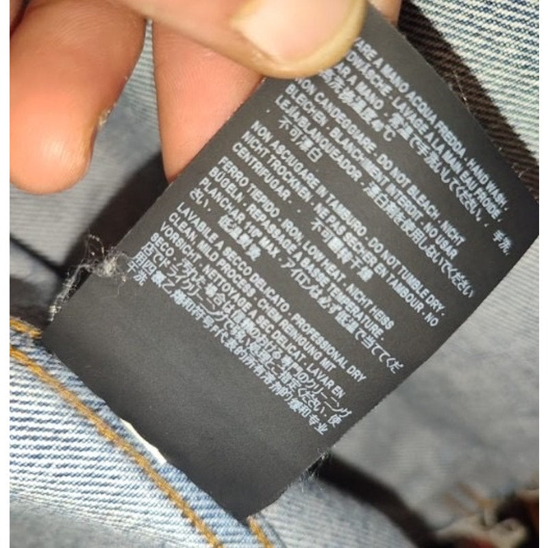 Balenciaga Oversize Denim Logo Blue Jacket Size 36/S pre-owned