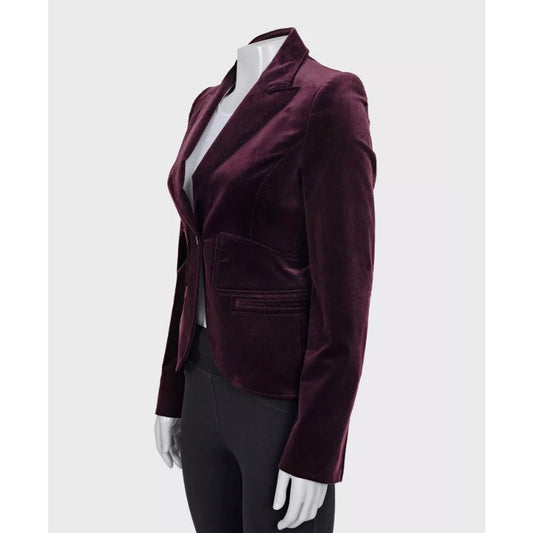 Gucci Purple Velvet Fitted Jacket - Italian Size 38/XS Pre-owned