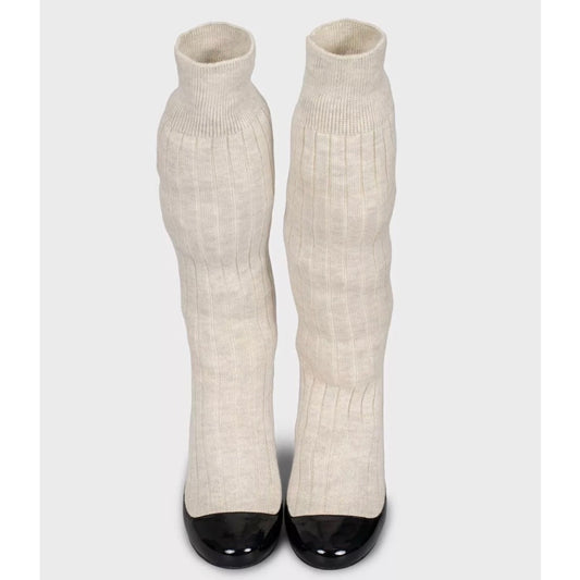 Chanel Textile & Leather Ankle Boots - Size 39 Pre-owned