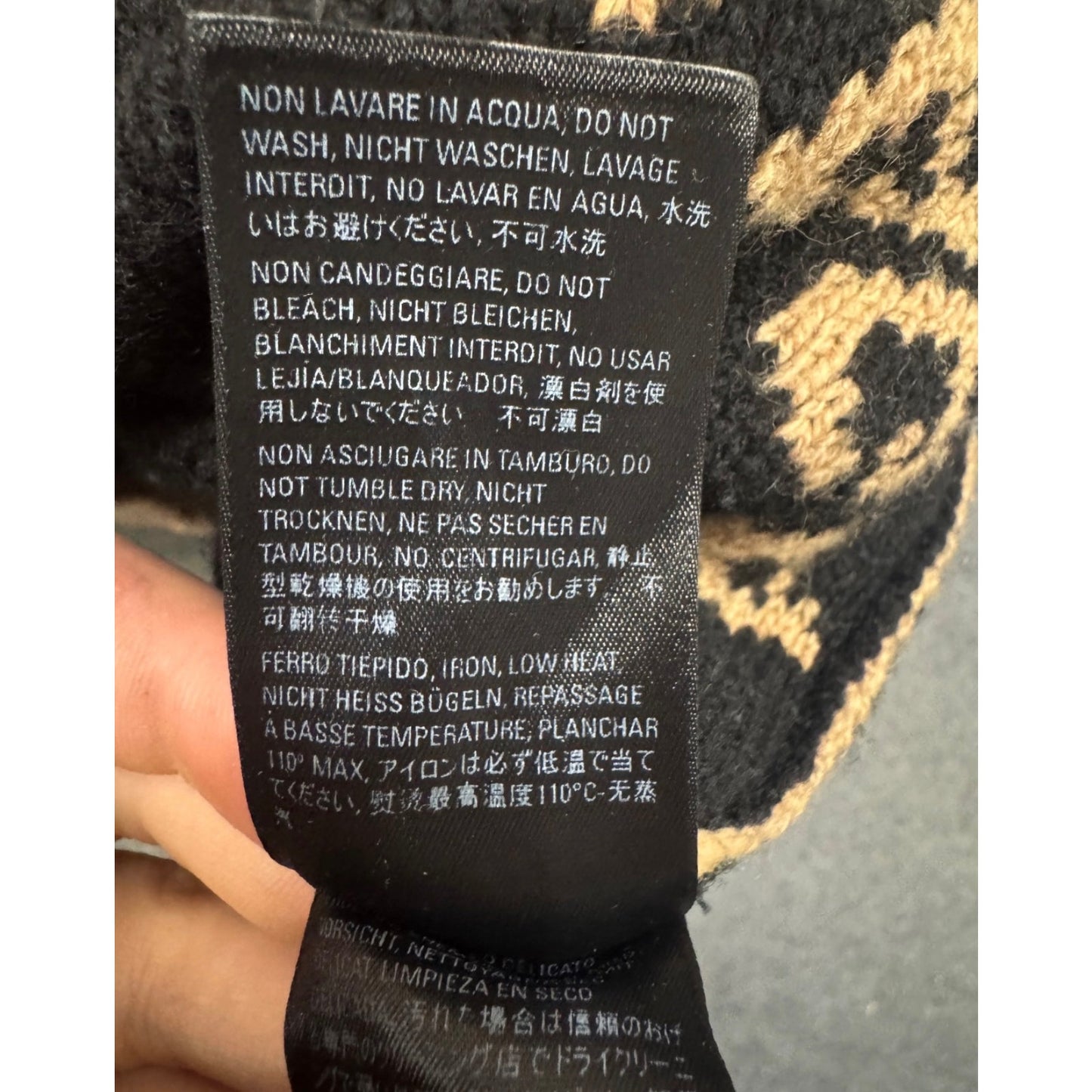 Balenciaga Brown Oversized Wool Sweater - Sz XS Pre-owned