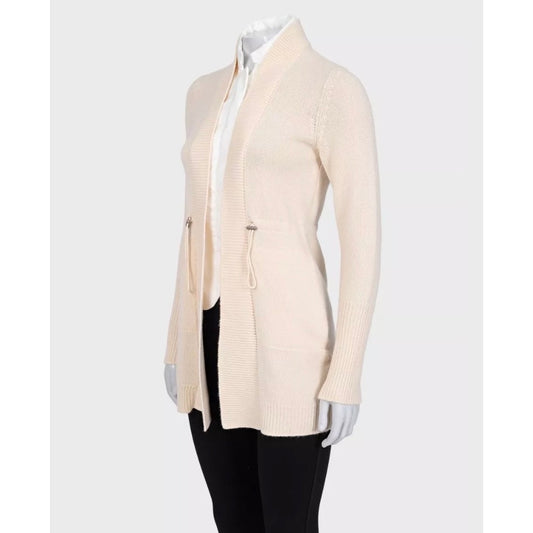 Brunello Cucinelli Beige Cashmere Zip Cardigan XS Pre-owned