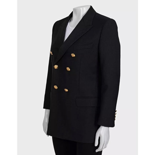 Celine Black Double-Breasted Wool Jacket IT40/S Pre-owned