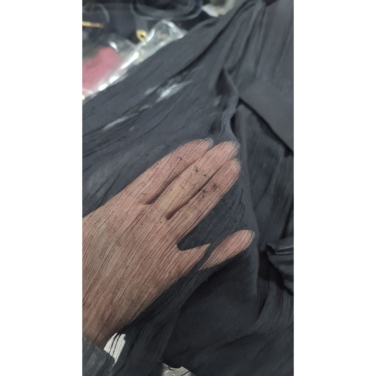 Chanel Silk Pleated Flower Belt Dress  Sz.40 Pre-owned