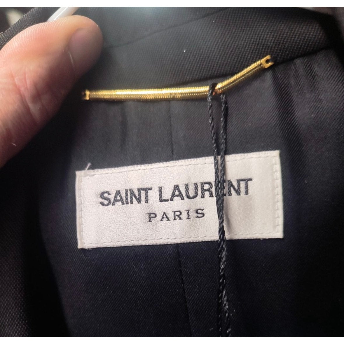 Saint Laurent Black Straight Fit Satin Lapels Blazer Sz.XS Pre-owned