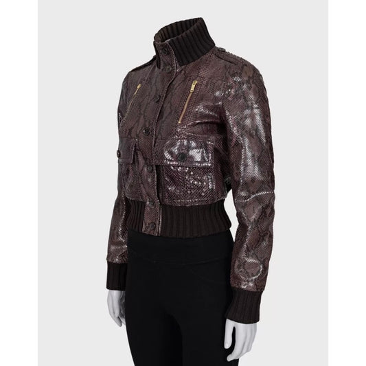 Gucci Python Leather Jacket - IT 38 / XS pre-owned