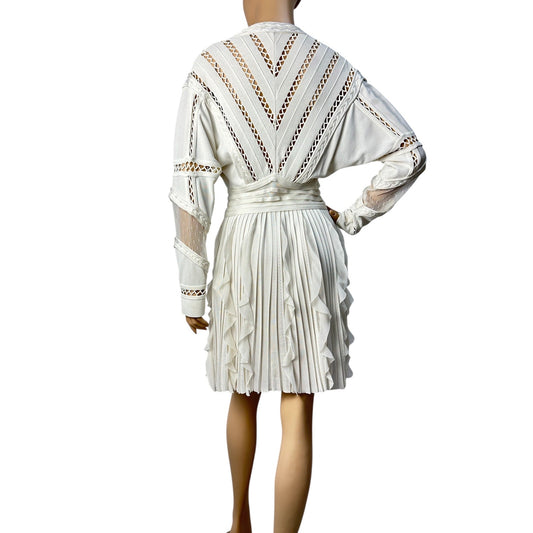 Givenchy White Mini Dress Sz.L Pre-owned