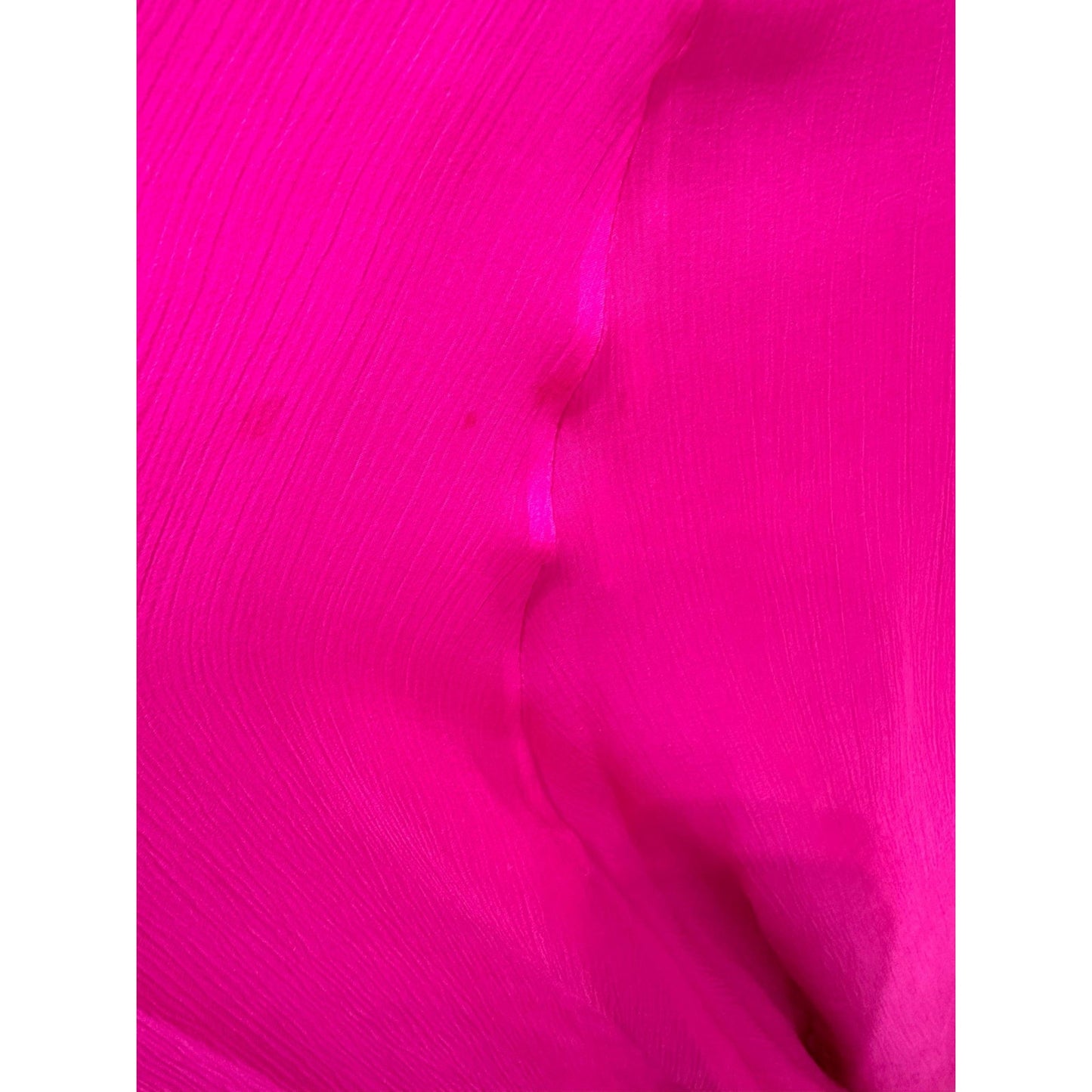 Oscar de la Renta Fuchsia Silk Draped Evening Gown Dress Sz.4/S Pre-owned