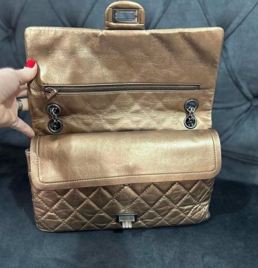 Chanel Chanel Bronze Aged Calfskin Reissue Double Flap Classic Bag