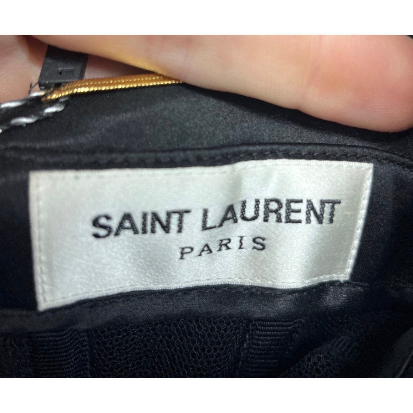 Saint Laurent Black Crystal Embellished Dress Sz.34XS Pre-owned