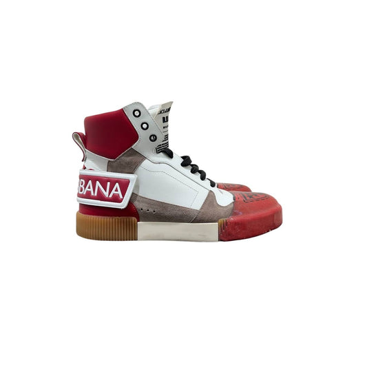 Dolce & Gabbana Men's Leather Colorblock Sneakers - Size 10 Pre-owned