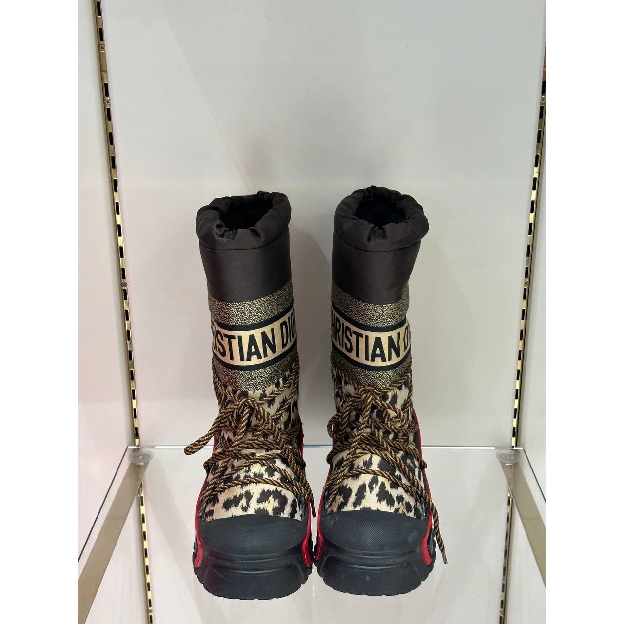 Dior Stylish Leopard Print Snow Boots Sz.37-38 pre-owned