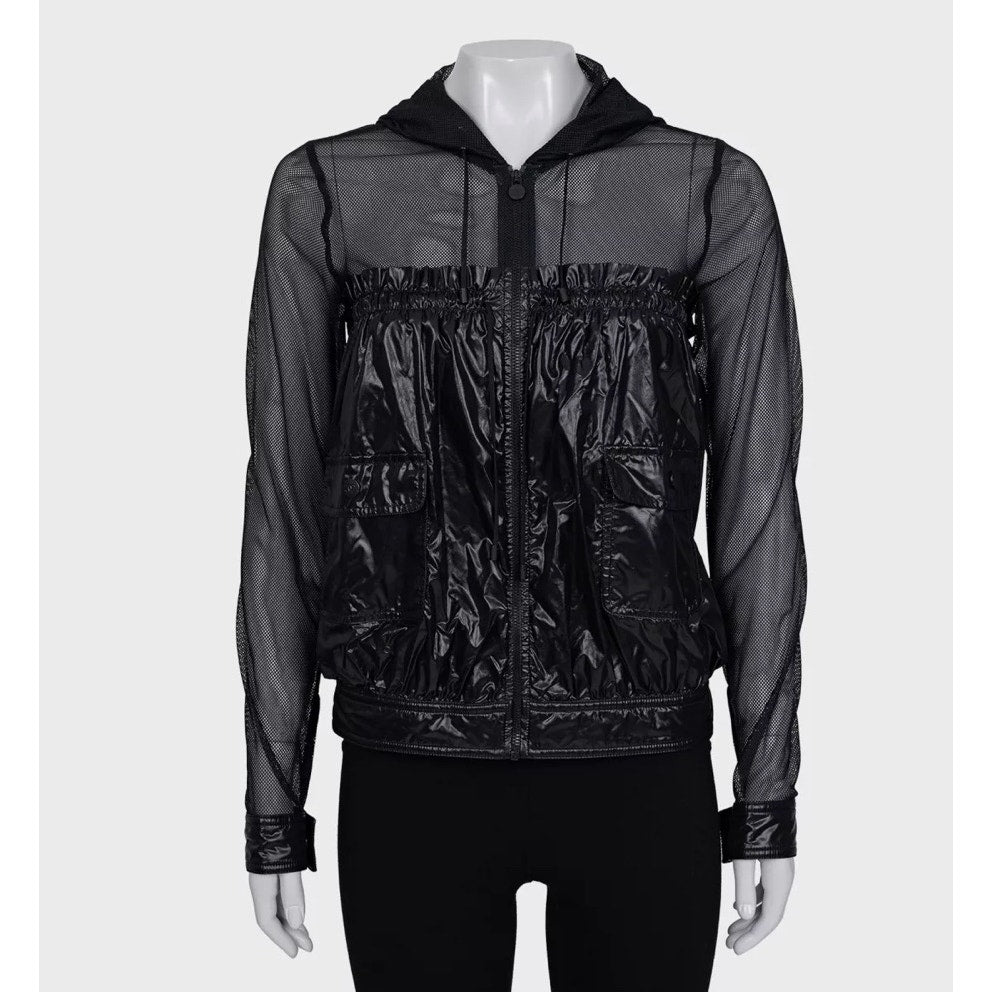 Chanel 12SS Mesh Nylon Hooded Jacket - Size FR36 Pre-owned