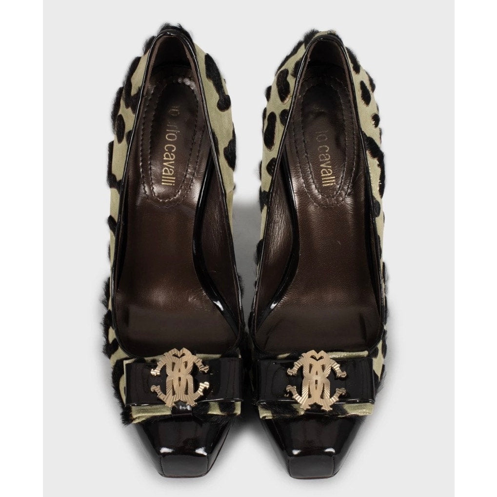 Roberto Cavalli Leather Block Heel Pumps | EU 37 pre-owned