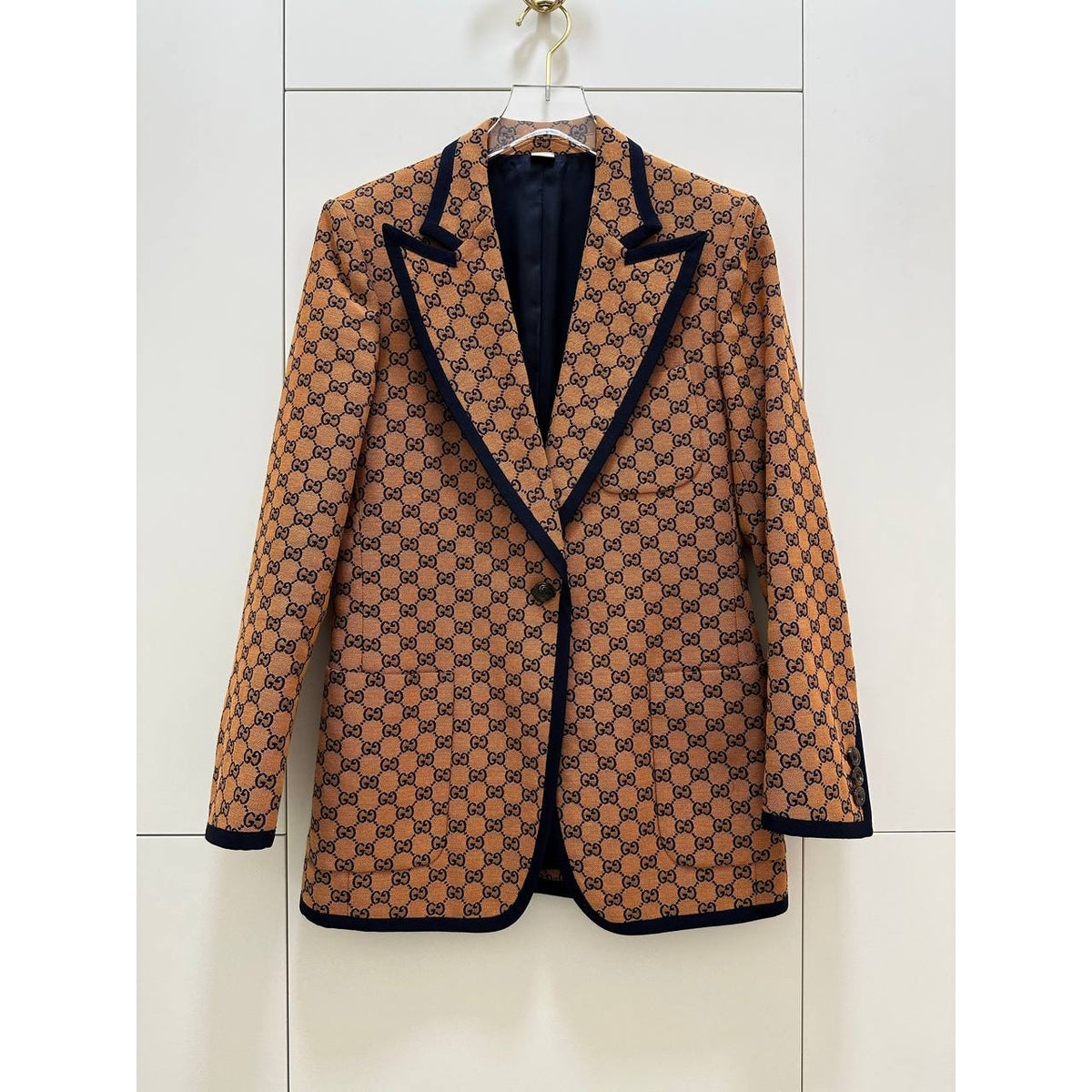 Gucci GG Monogram Canvas Blazer Sz.42 Pre-owned