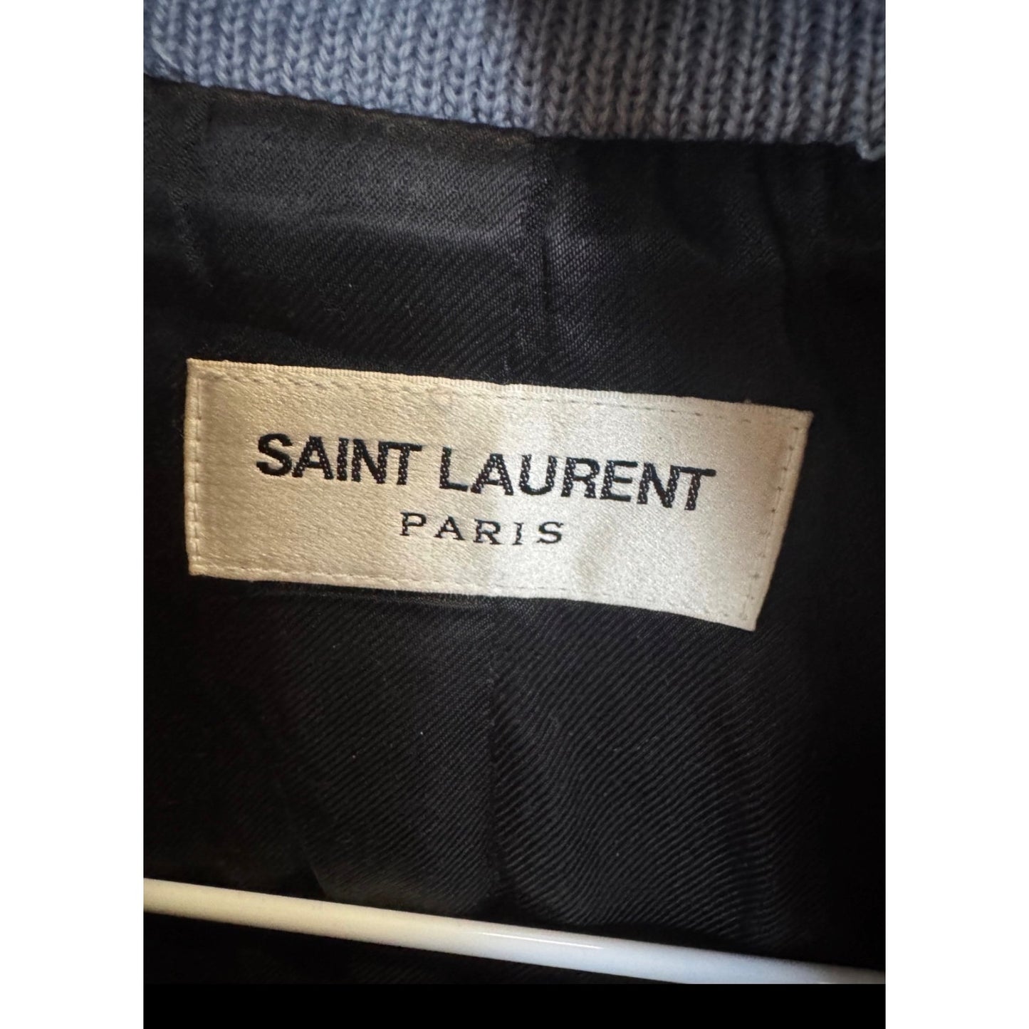 Saint Laurent Light Blue Wool Bomber Jacket FR40 / L Pre-owned