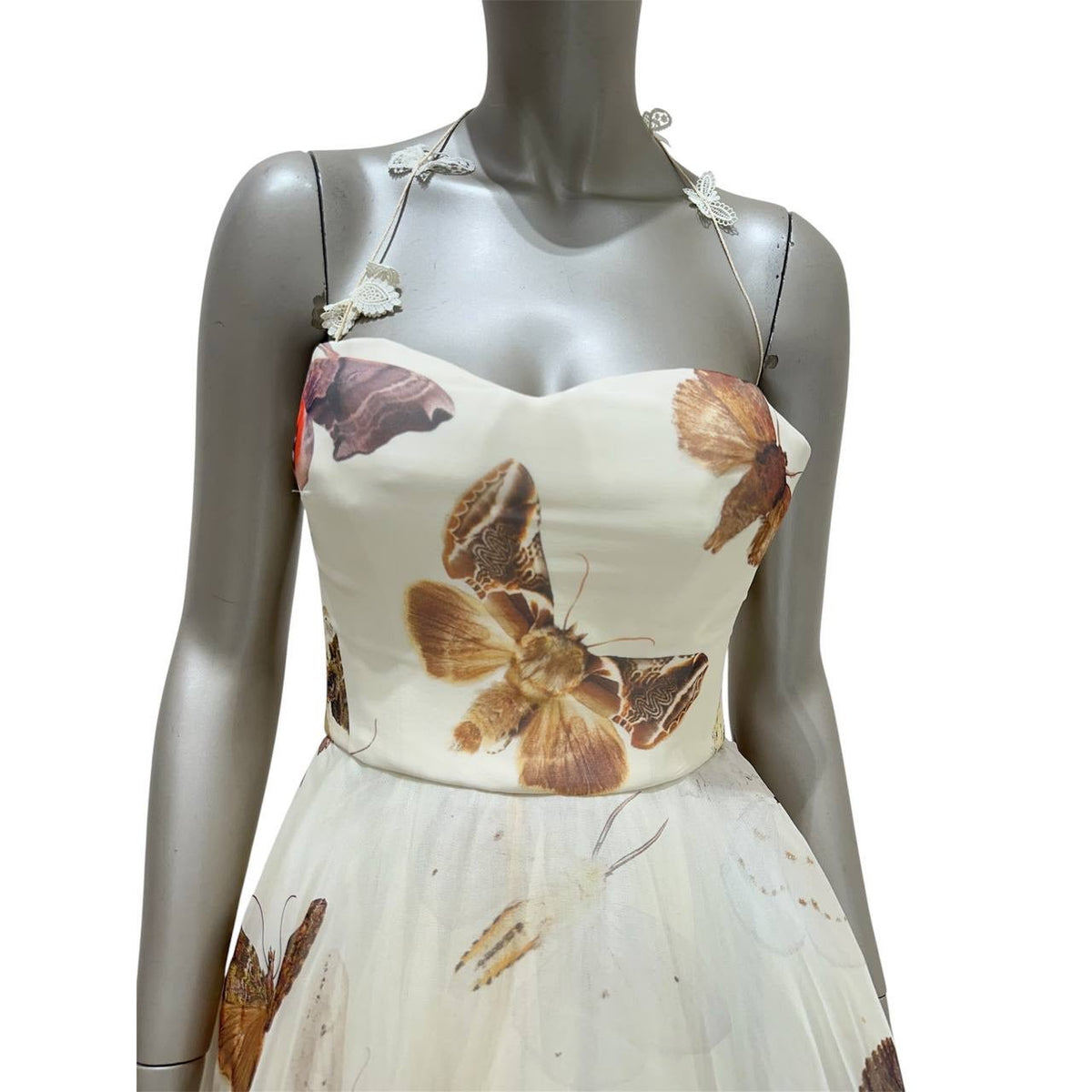 Alexander McQueen Vintage Butterfly Silk Dress IT 40 Pre-owned