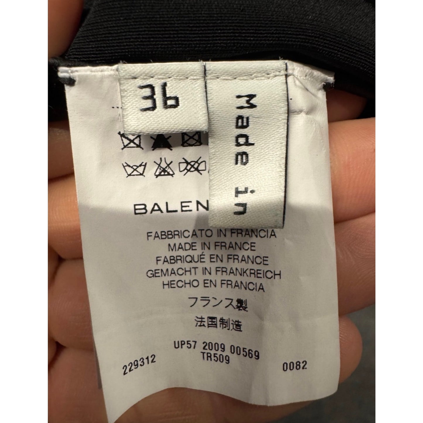 Balenciaga Black Fitted Long Sleeve Dress - FR36/S pre-owned
