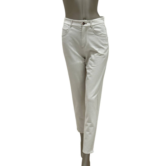Brunello Cucinelli Ecru Cotton Pants Size 38