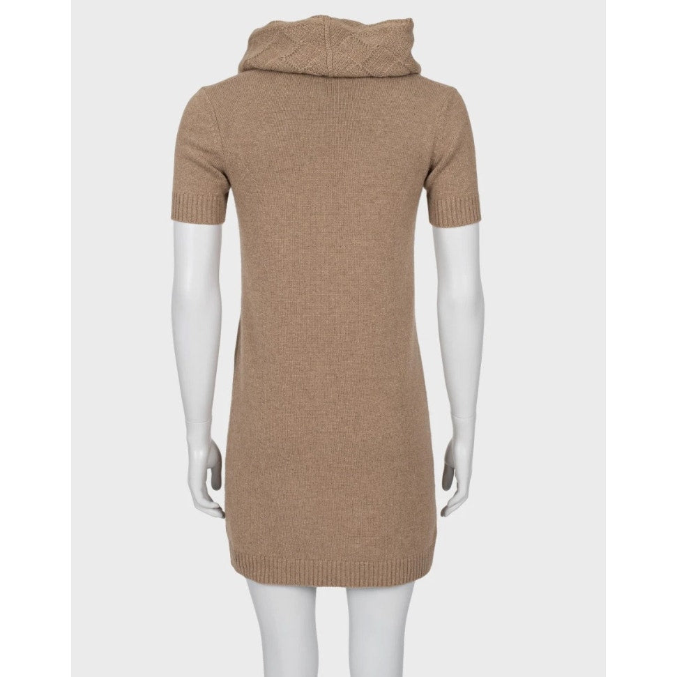 Loro Piana Brown Cashmere Turtleneck Dress - Size 38/XS Pre-owned
