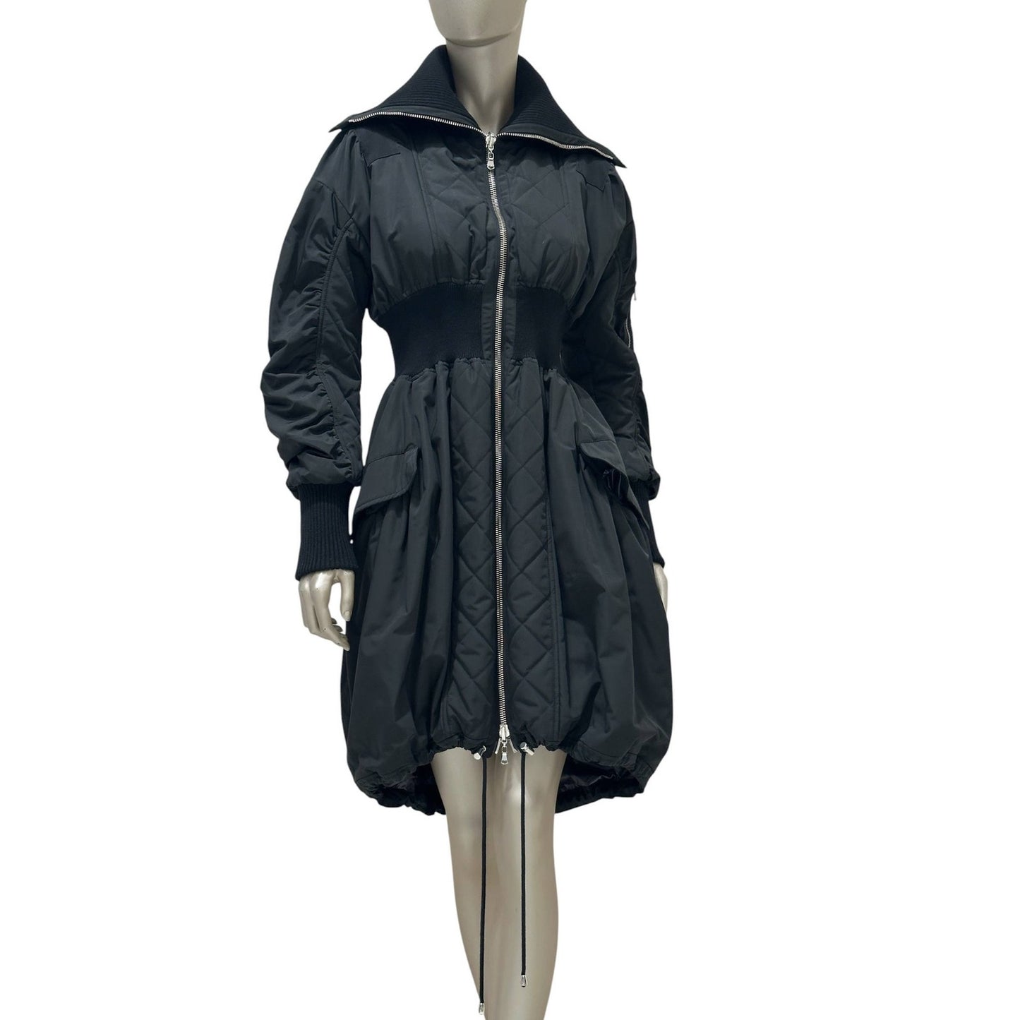 Alexander McQueen Black Couture Down Bomber Jacket  Sz.42 Pre-owned