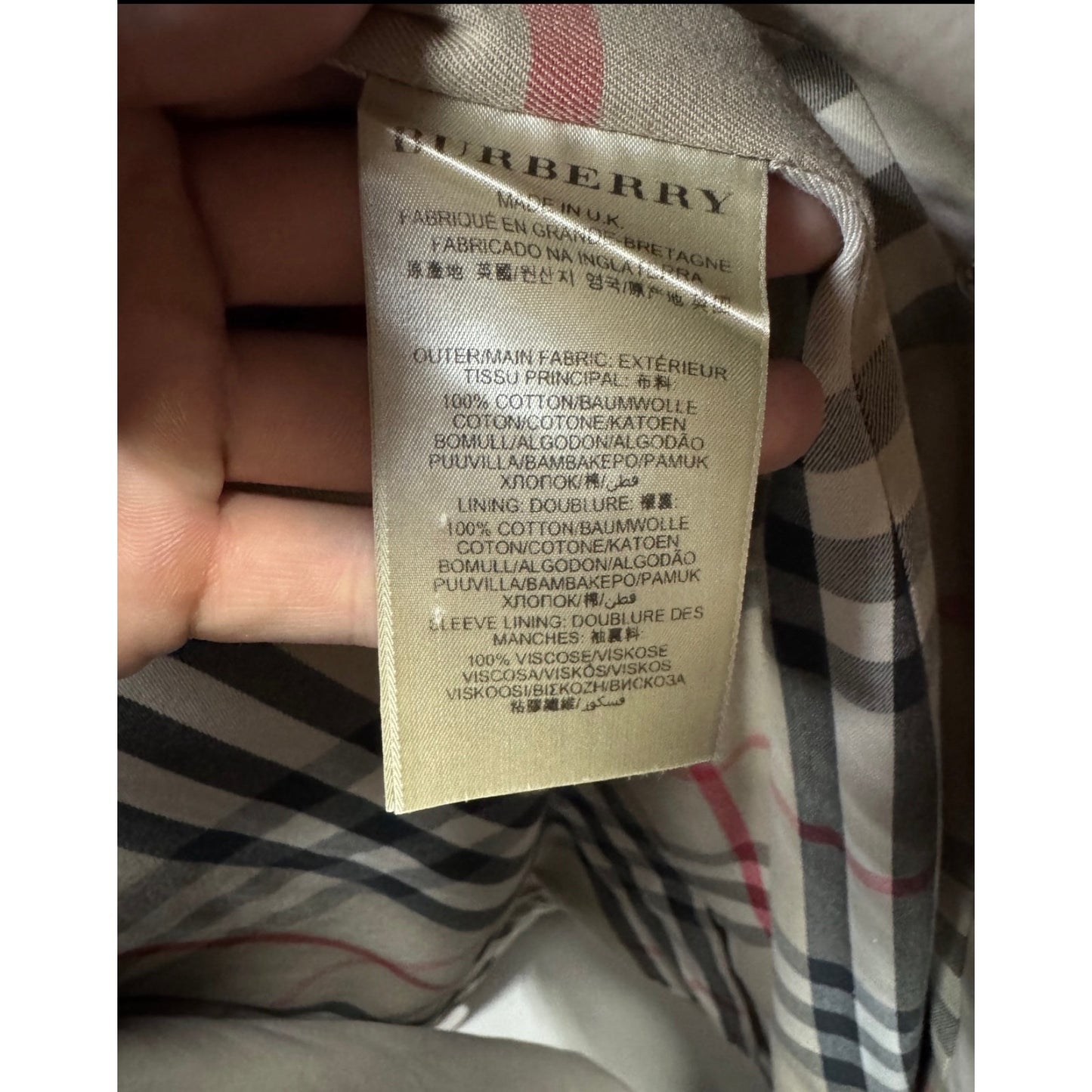 Burberry Beige Cropped Trench Coat with Belt EU32/XXS Pre-owned
