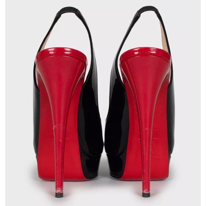 Christian Louboutin Black Patent Leather Stiletto Pumps 39 pre-owned