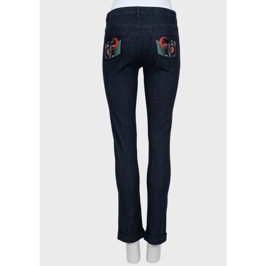 Chanel Skinny  Rhinestones Jeans Sz.S (FR36) Pre-owned