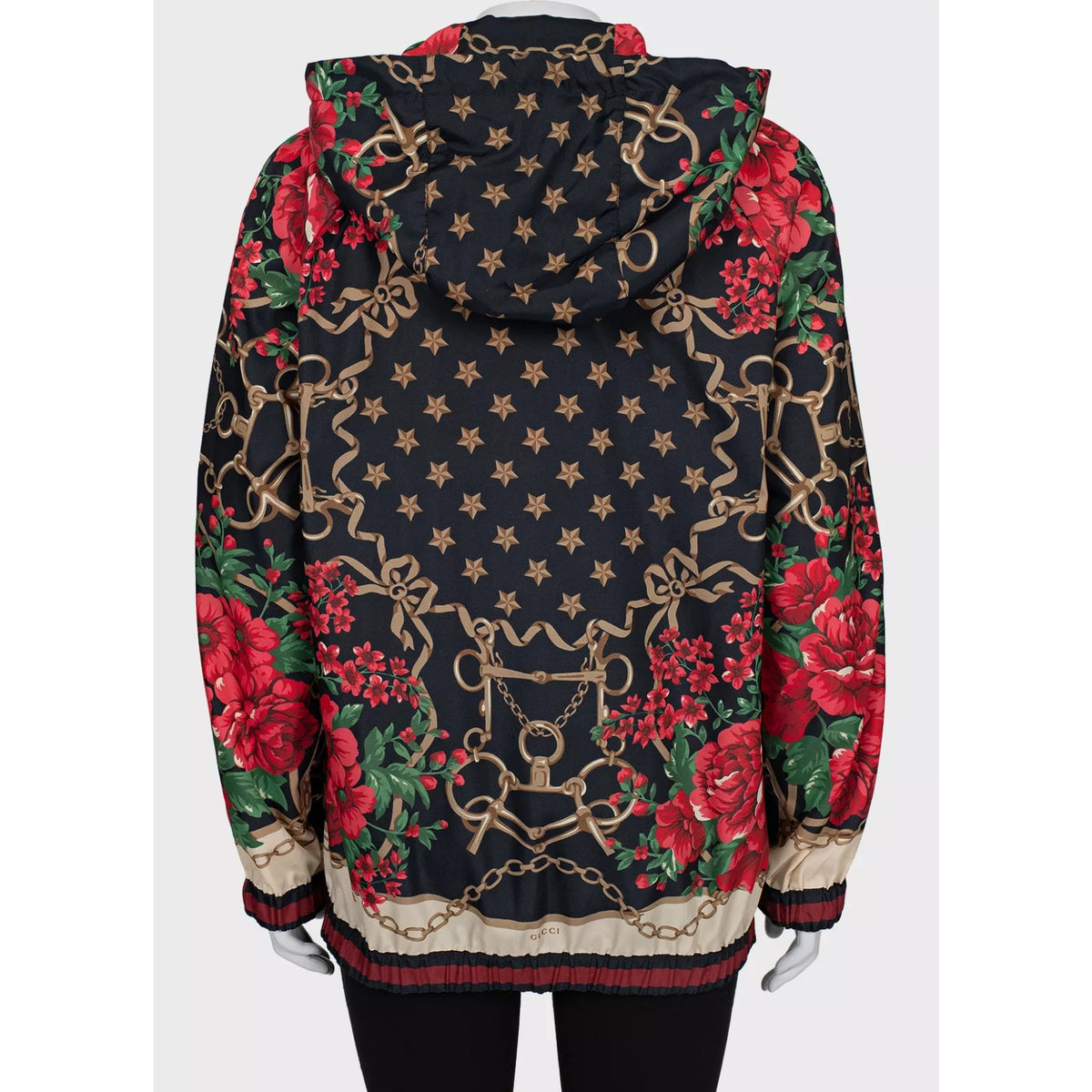 NWOT Gucci Women's Floral Print Slim Fit Jacket Sz S Pre-owned