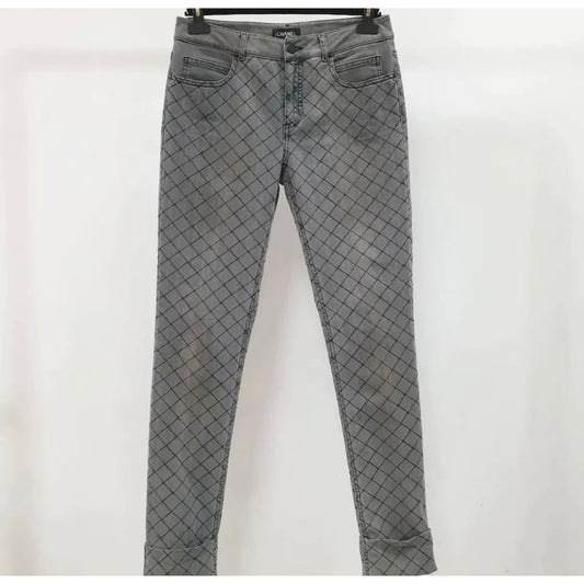 Chanel Quilted Skinny Jeans Sz.40 Pre-owned