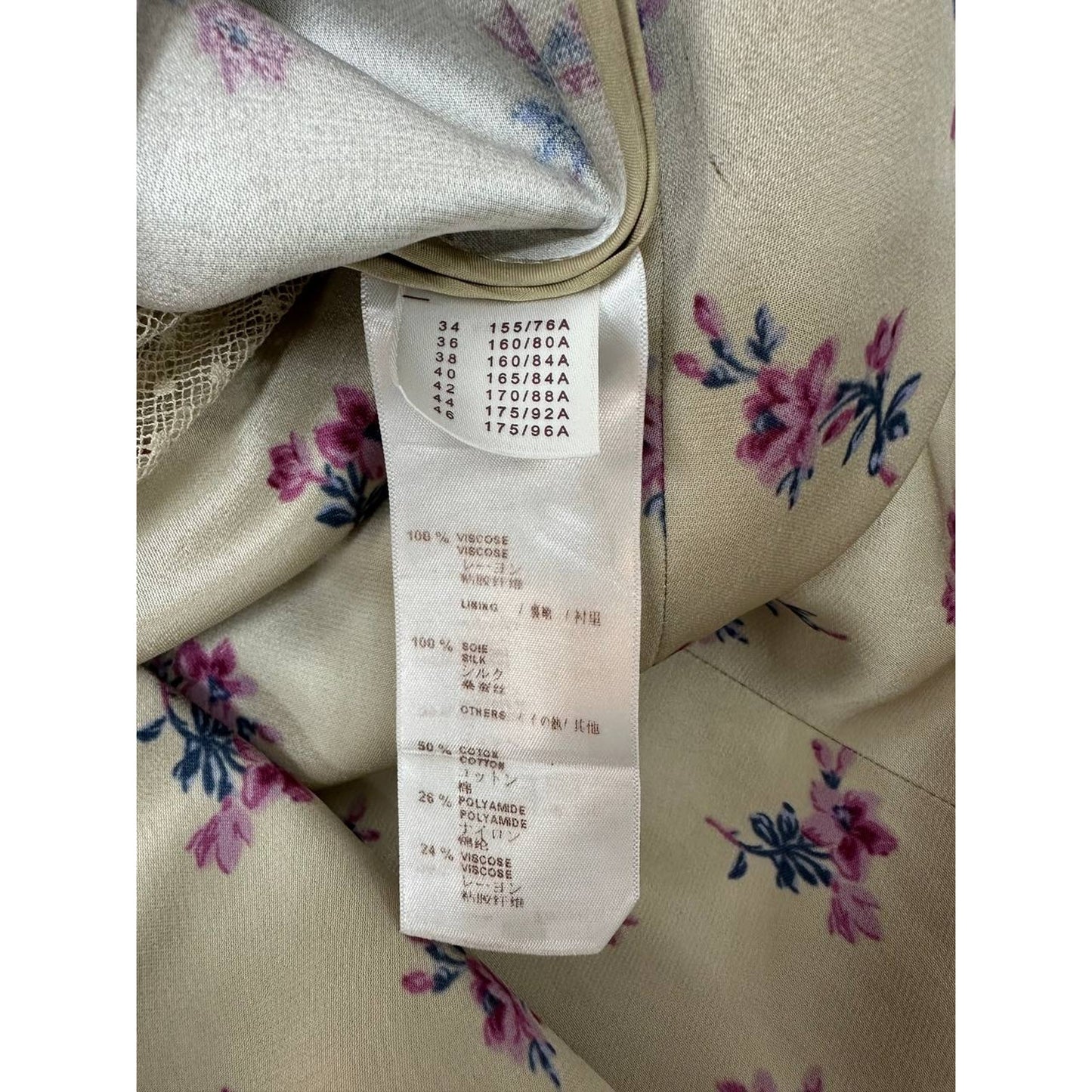 Louis Vuitton Floral Print Lace Dress Sz.36 Pre-owned