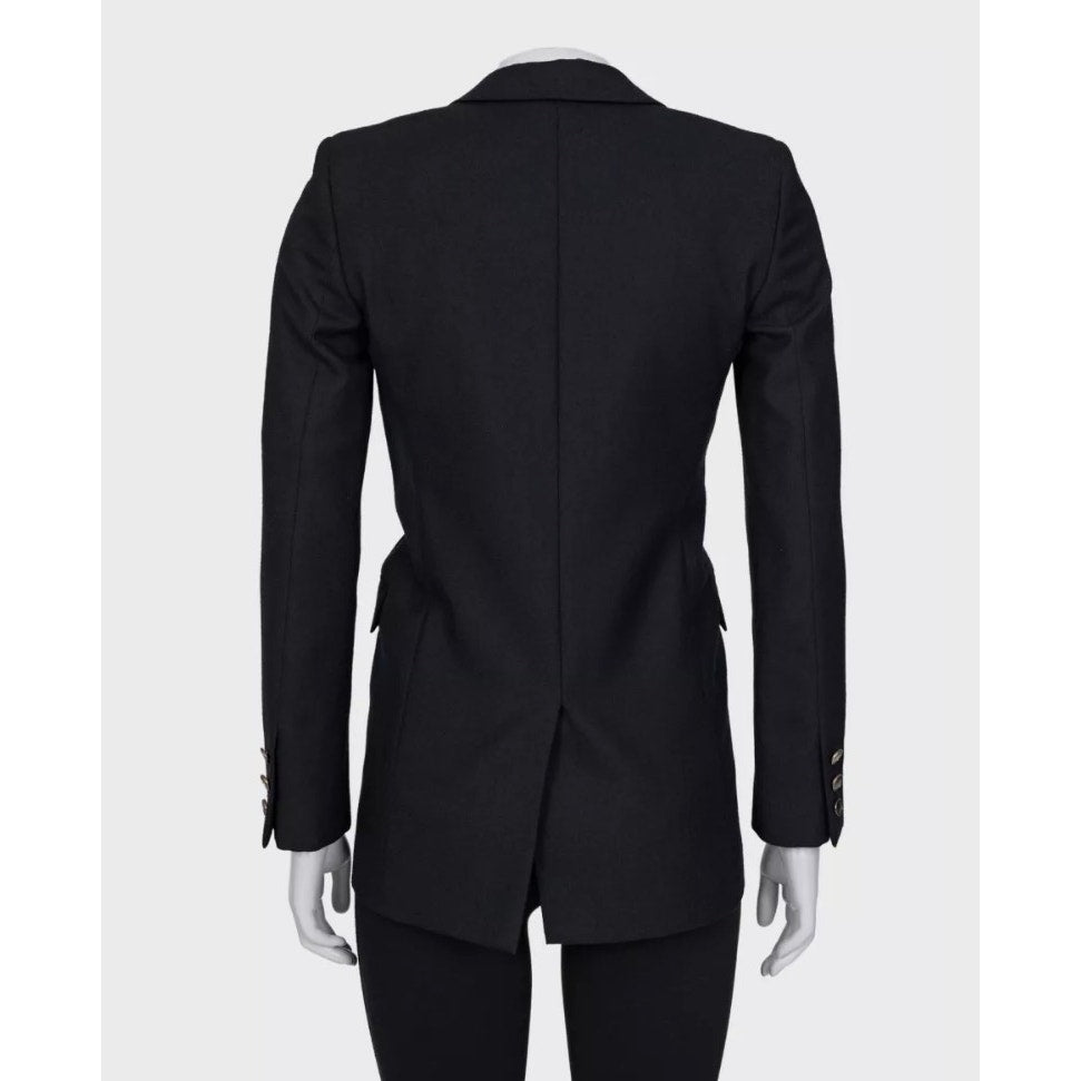 Chic Saint Laurent Black Wool Jacket - FR34/XS Pre-owned