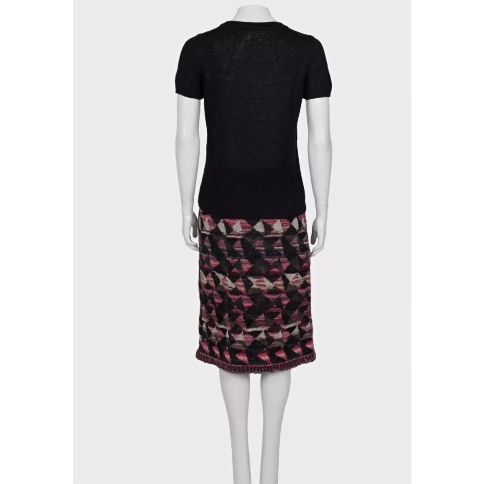 Chanel Geometric Knit Top & Skirt Set - Size38/ M pre-owned