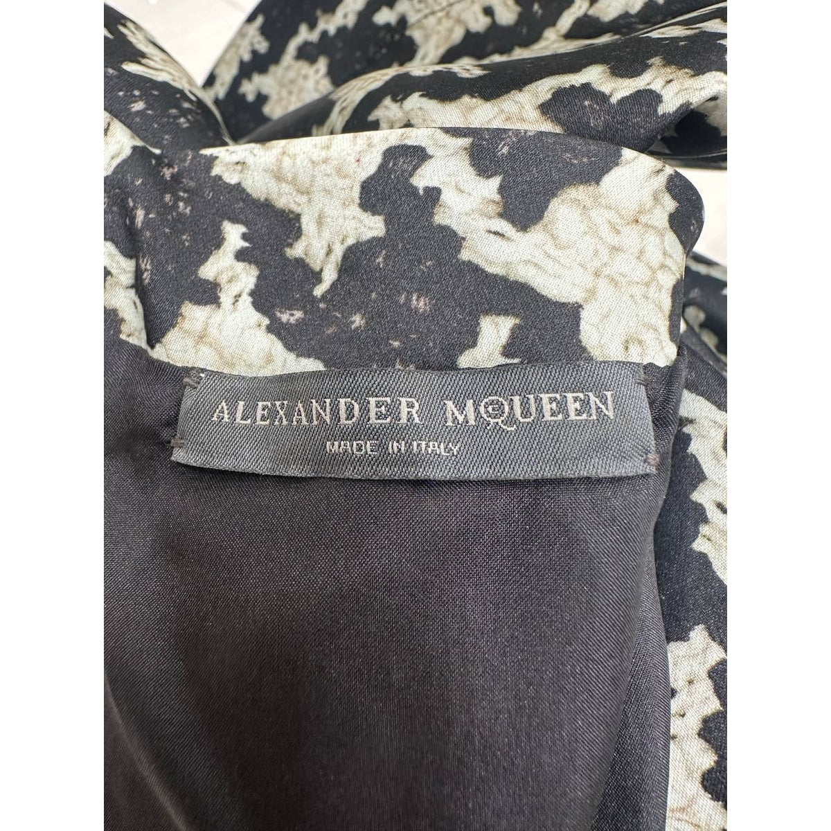 Alexander McQueen FW09 Runway Houndstooth Silk Dress IT 38 Pre-owned