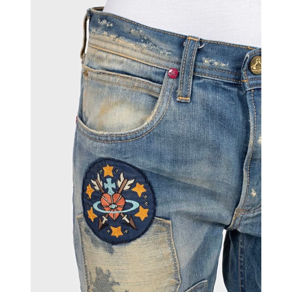 Vivienne Westwood x Lee Embroidered Straight Leg Jeans Sz.31 Pre-owned