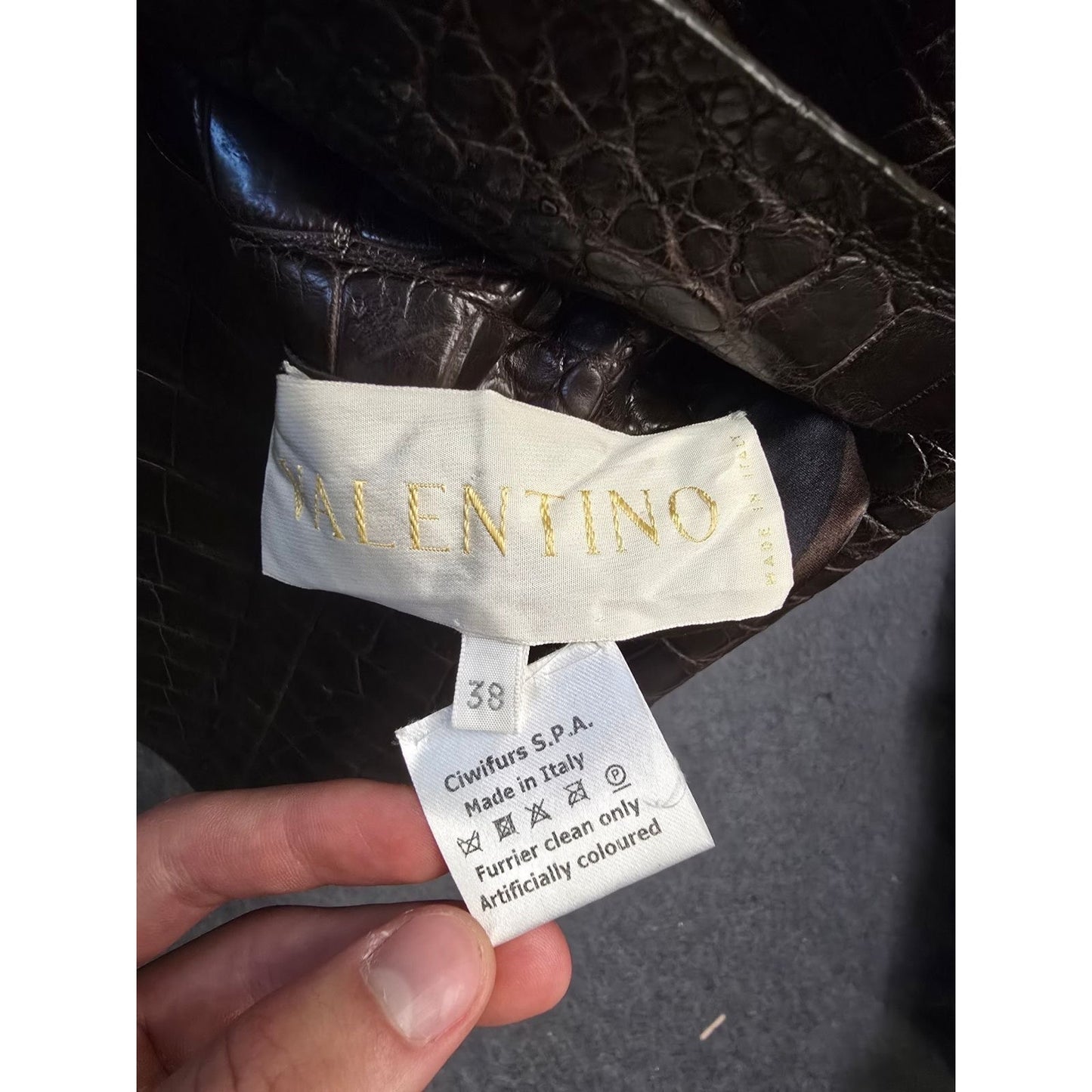 Valentino Leather &  Coat - IT 38 Pre-owned